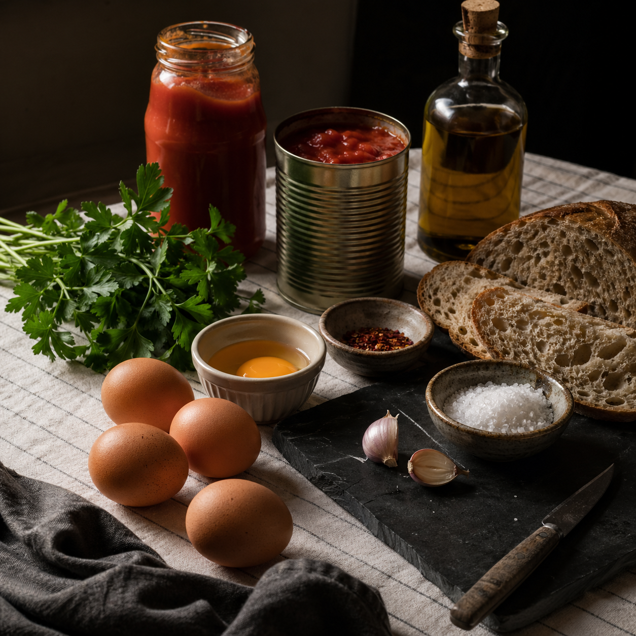 Eggs in purgatory: ingredients