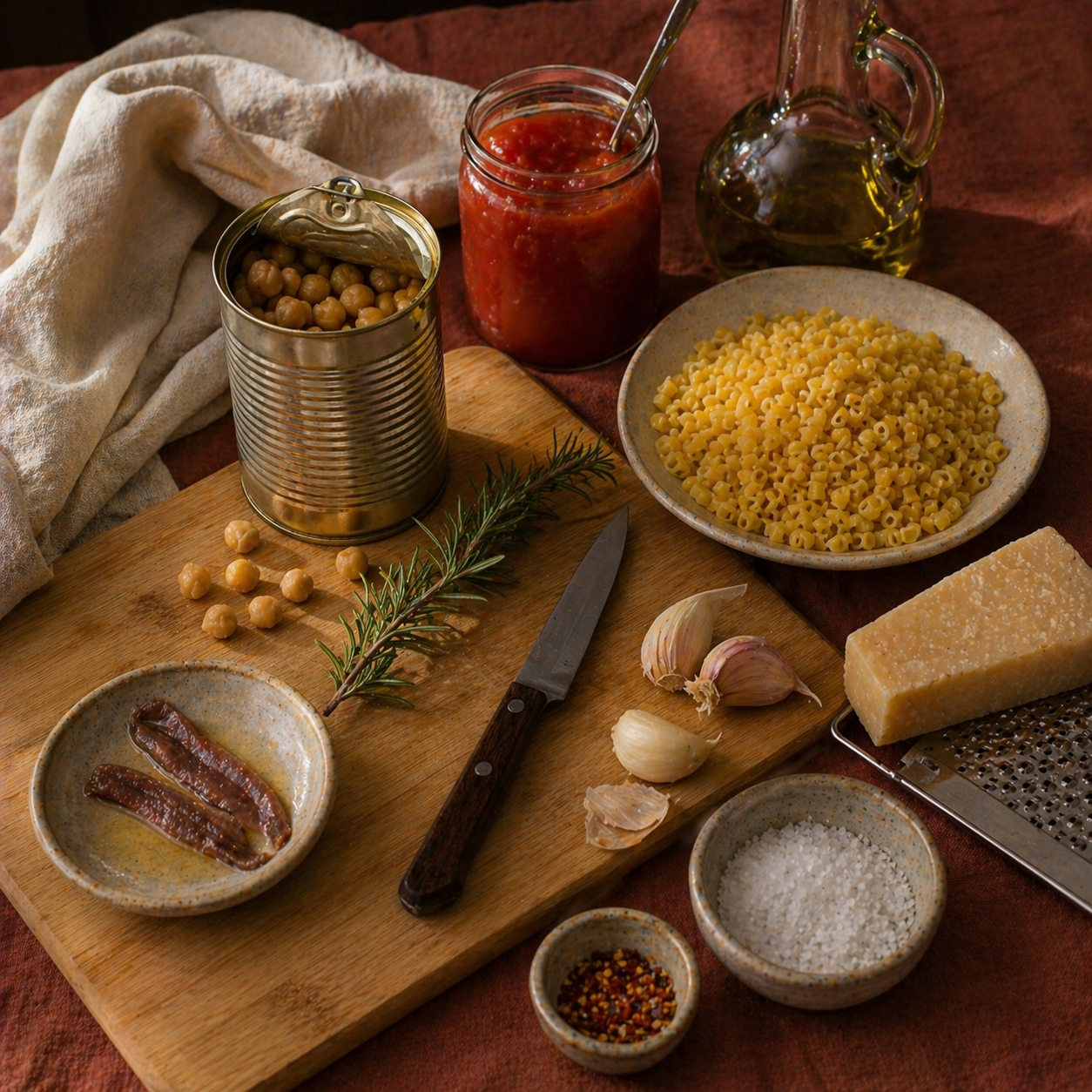 Pasta e ceci: ingredients