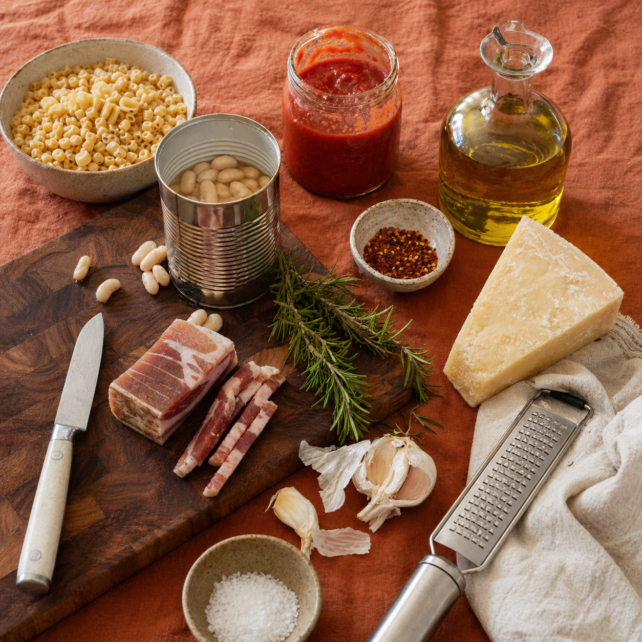 Pasta e fagioli: ingredients