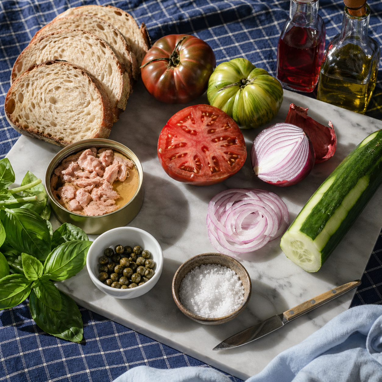 Tuna panzanella: ingredients